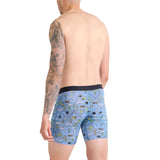 SAXX Men's Vibe Xtra Boxer Briefs Iceberg Stripe/Blue / Small-Iceberg Stripe/Blue / Medium-Iceberg Stripe/Blue / Large-Iceberg Stripe/Blue / X-Large-Cloudbank Camo/Navy / Small #- 53 Degrees North 