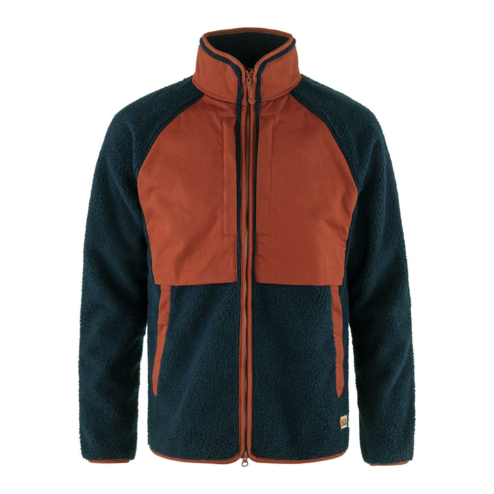 Fjällräven Men's Vardag Pile Jacket #color_navy-atumn-leaf