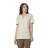 Royal Robbins Women's Spotless Evolution Short Sleeve Shirt Creme Acadia Print / X-Small-Creme Acadia Print / Small-Creme Acadia Print / Medium-Creme Acadia Print / Large-Creme Acadia Print / X-Large #- 53 Degrees North 