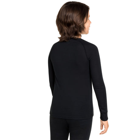 ODLO Kids' Active Warm Eco Baselayer Top Black / Age 3-4-Black / Age 5-6-Black / Age 7-8-Black / Age 9-10-Black / Age 11-12 #- 53 Degrees North 