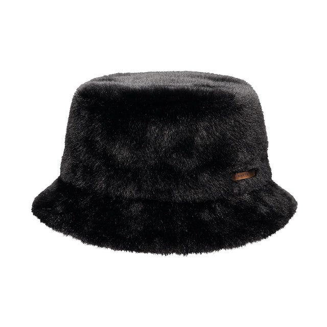 Barts Women's Bretia Faux Fur Bucket Hat Black-Grey #- 53 Degrees North 