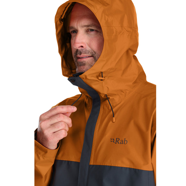Rab Men's Downpour Eco Waterproof Jacket #color_marmalade-beluga