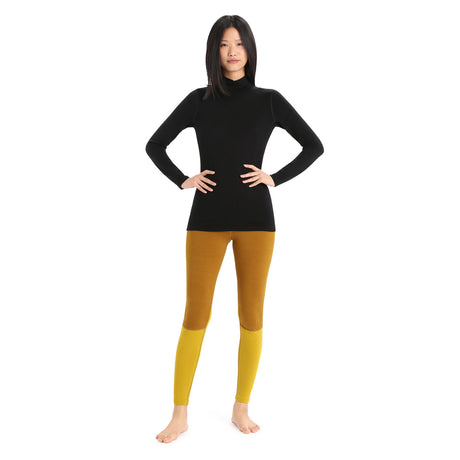 Icebreaker Women's 260 Tech Long Sleeve Turtleneck Top Black / X-Small-Black / Small-Black / Medium-Black / Large-Black / X-Large #- 53 Degrees North 