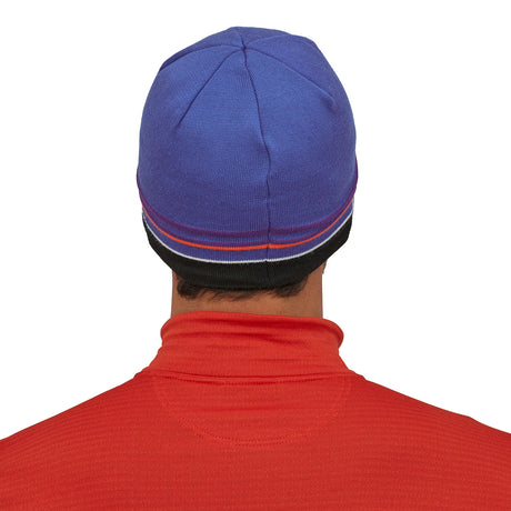 Patagonia Beanie Hat Black-Classic Fitz Roy/Andes Blue-Logo Belwe/Black - 53 Degrees North 