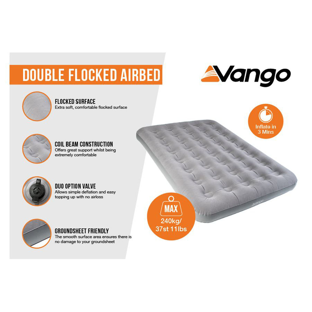 Vango Double Flocked Airbed #color_grey