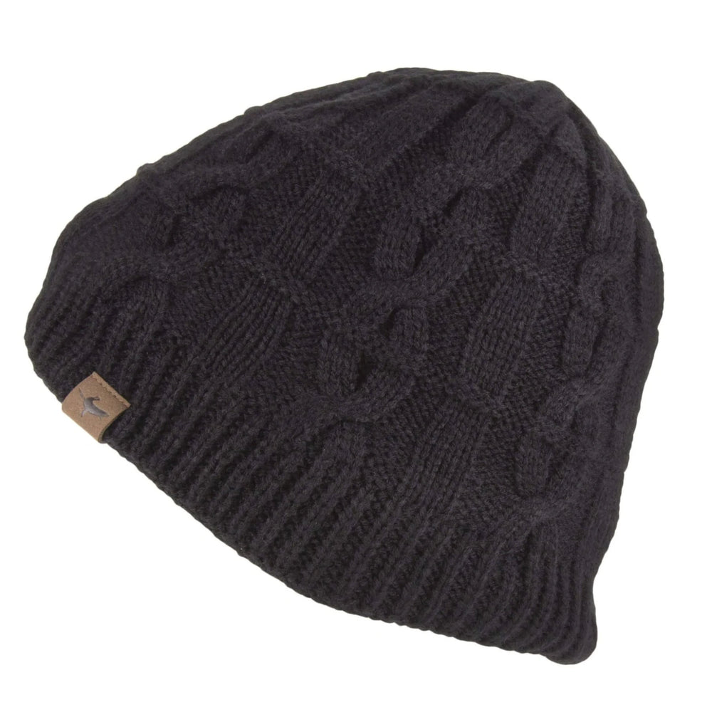 Sealskinz Waterproof Cold Weather Cable Knit Beanie Hat #color_black