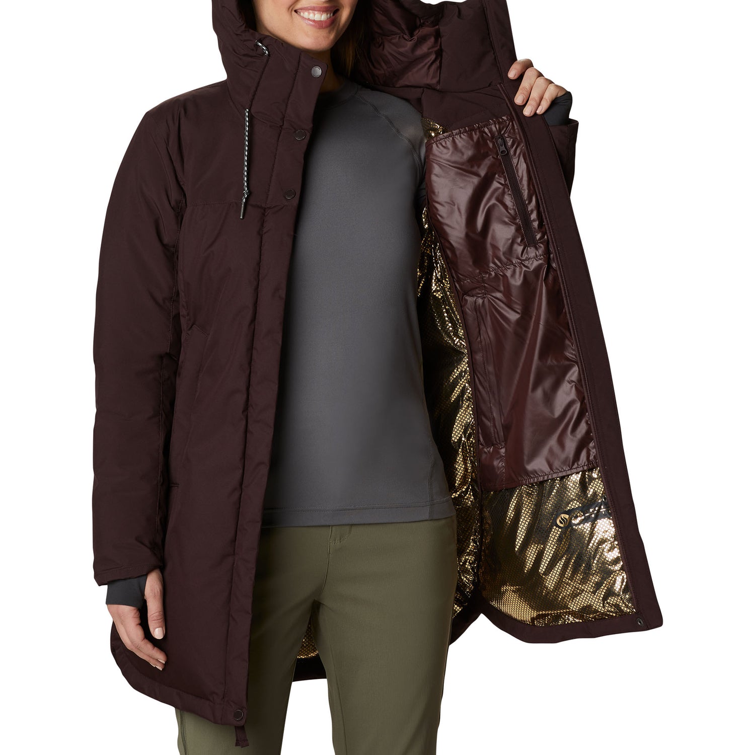 Columbia Women's Mountain Croo II Mid Down Jacket Chalk/Camel Brown / X-Small-Chalk/Camel Brown / Small-Chalk/Camel Brown / Medium-Chalk/Camel Brown / Large-Chalk/Camel Brown / X-Large #- 53 Degrees North 