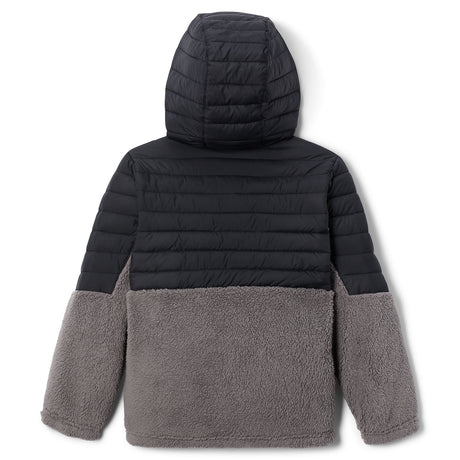 Columbia Boys' Powder Lite Novelty Hooded Jacket Black/City Grey / Age 4-5-Black/City Grey / Age 6-7-Black/City Grey / Age 8-9-Black/City Grey / Age 10-11-Black/City Grey / Age 12-13 #- 53 Degrees North 