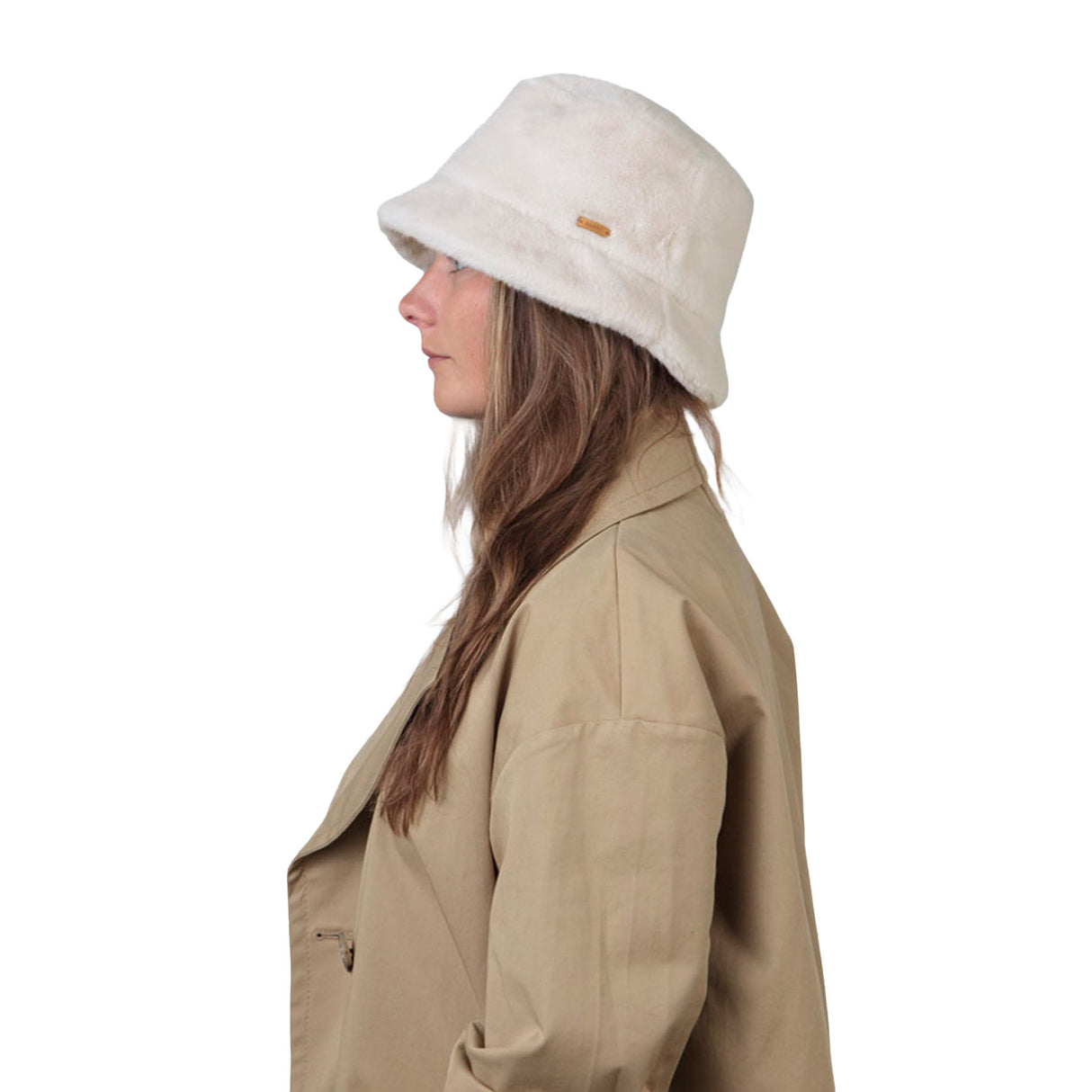 Barts Women's Bretia Faux Fur Bucket Hat Black-Grey #- 53 Degrees North 