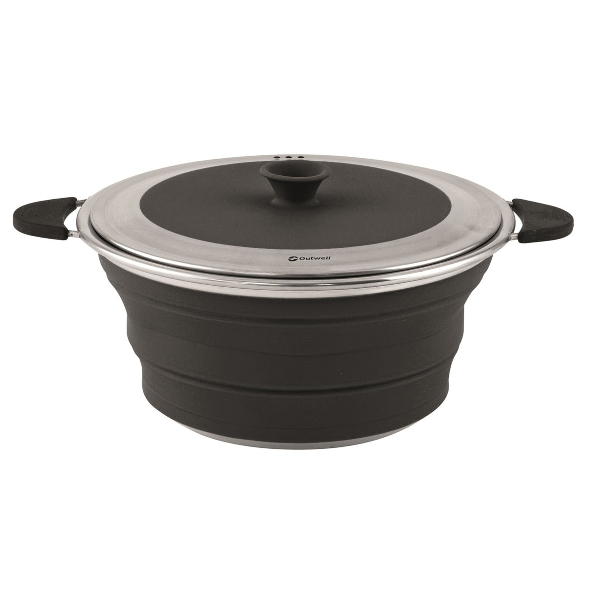 Outwell Collaps Pot with Lid Midnight Black / M-Midnight Black / L #- 53 Degrees North 