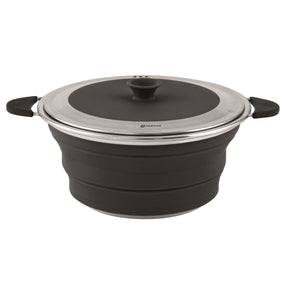 Outwell Collaps Pot with Lid Midnight Black / M-Midnight Black / L #- 53 Degrees North 