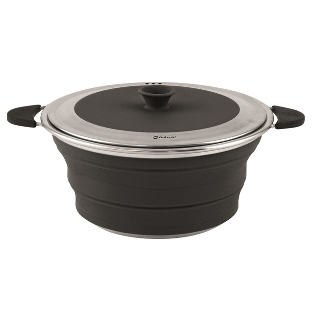 Outwell Collaps Pot with Lid Midnight Black / M-Midnight Black / L #- 53 Degrees North 