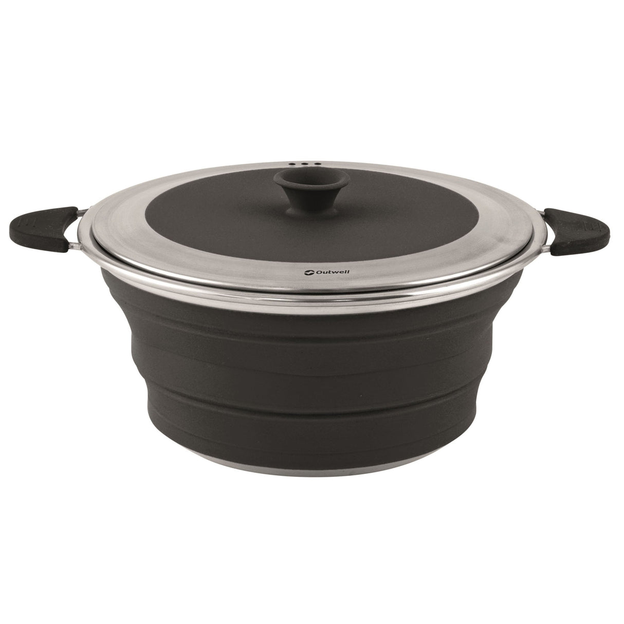 Outwell Collaps Pot with Lid Midnight Black / M-Midnight Black / L #- 53 Degrees North 