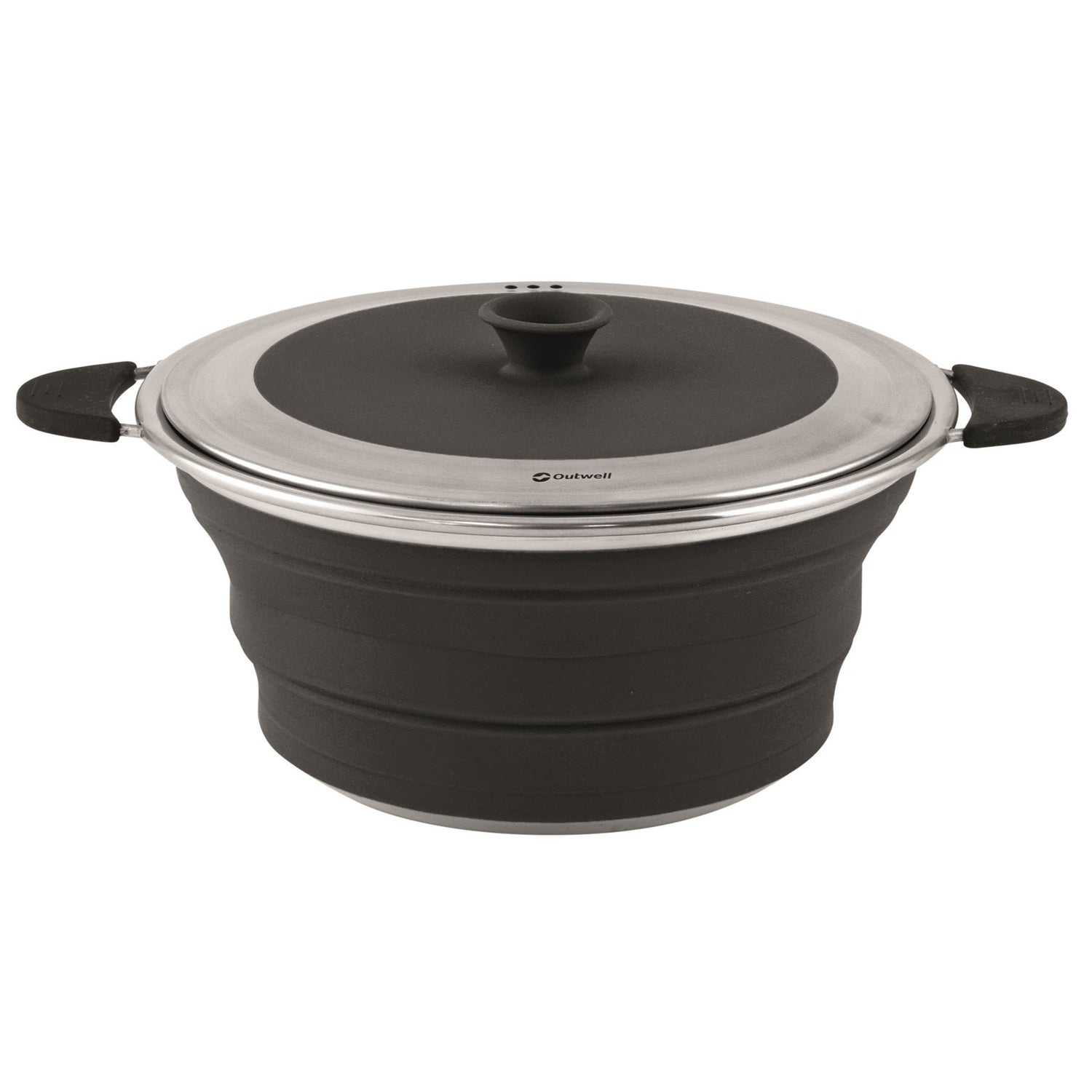 Outwell Collaps Pot with Lid Midnight Black / M-Midnight Black / L #- 53 Degrees North 
