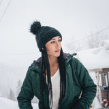 Columbia Winter Blur Pom Pom Beanie Black-Daredevil-Moonvista #- 53 Degrees North 