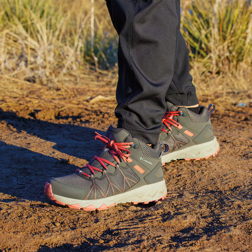 Columbia Women's Peakfreak II Mid OutDry Walking Boots #color_dark-grey-dark-coral