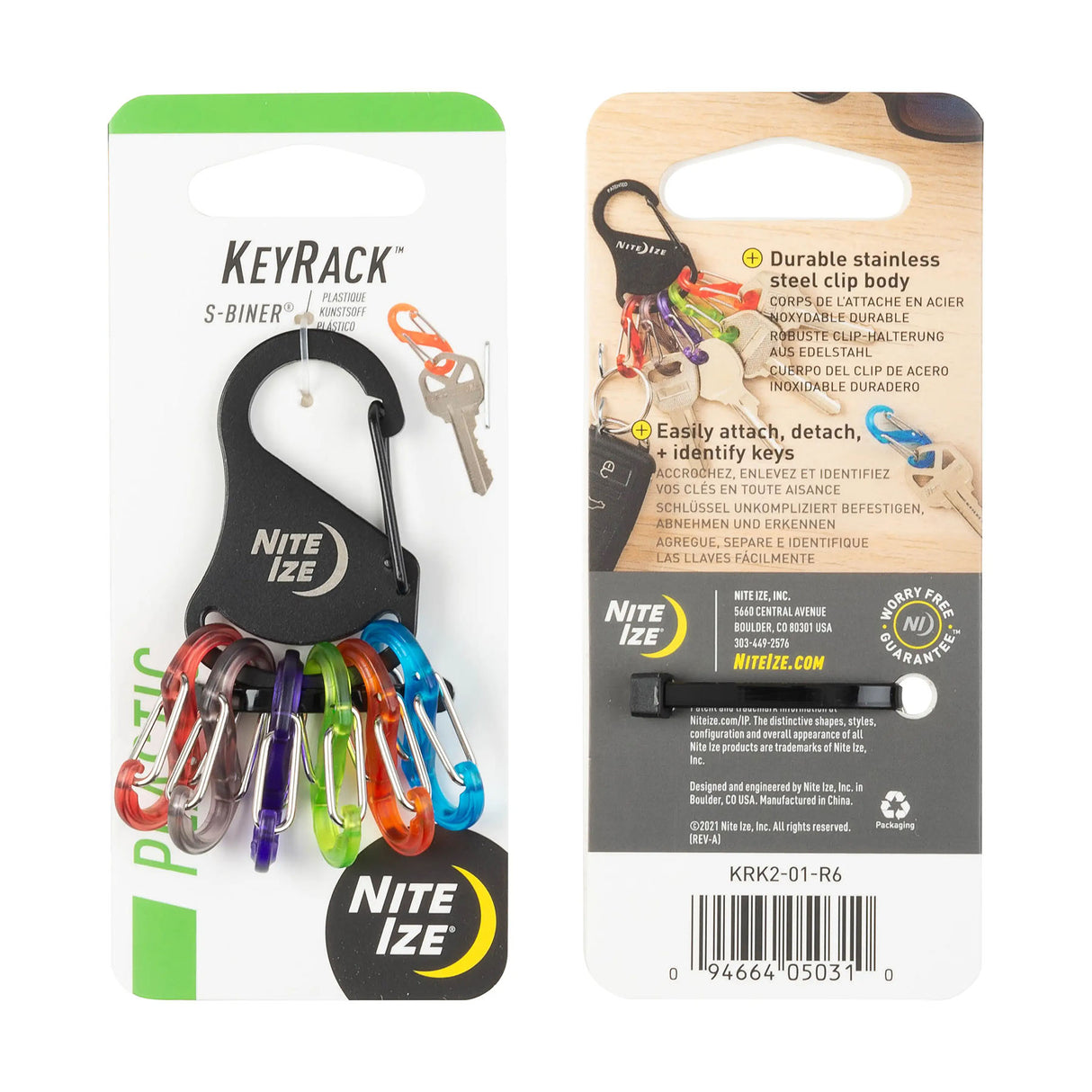Nite Ize Keyrack S-Biner Black #- 53 Degrees North 