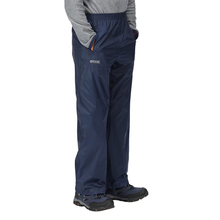 Regatta Kids' Pack-It Waterproof Overtrousers #color_midnight
