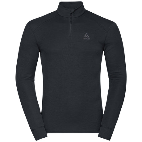 ODLO Men's Active Warm Eco Half Zip Turtleneck Baselayer Top Black / Small-Black / Medium-Black / Large-Black / X-Large-Black / XX-Large #- 53 Degrees North 