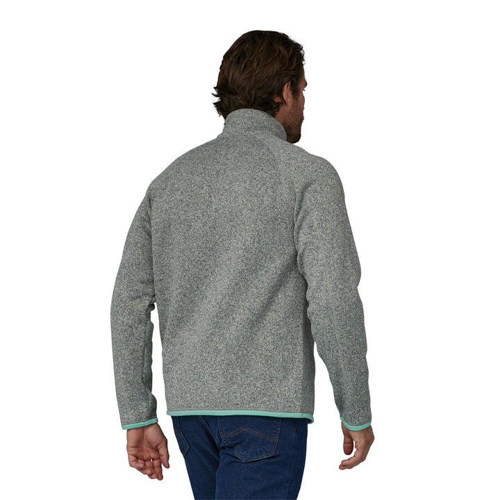 Patagonia Men's Better Sweater 1/4 Zip Pullover #color_stonewash-with-early-teal