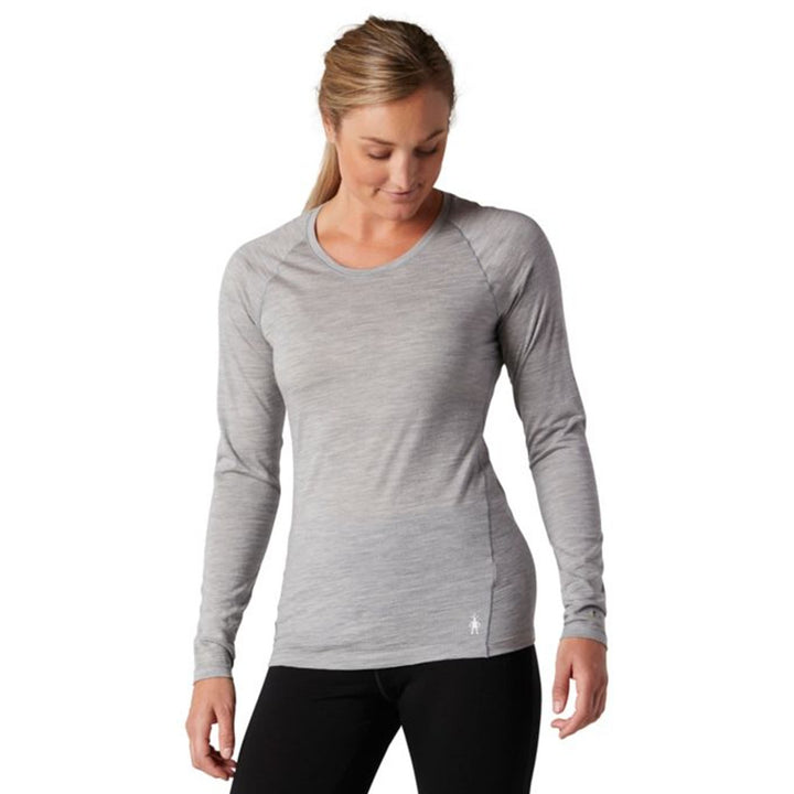 Smartwool Women's Classic All-Season Merino Baselayer Long Sleeve Shirt #color_light-grey-heather