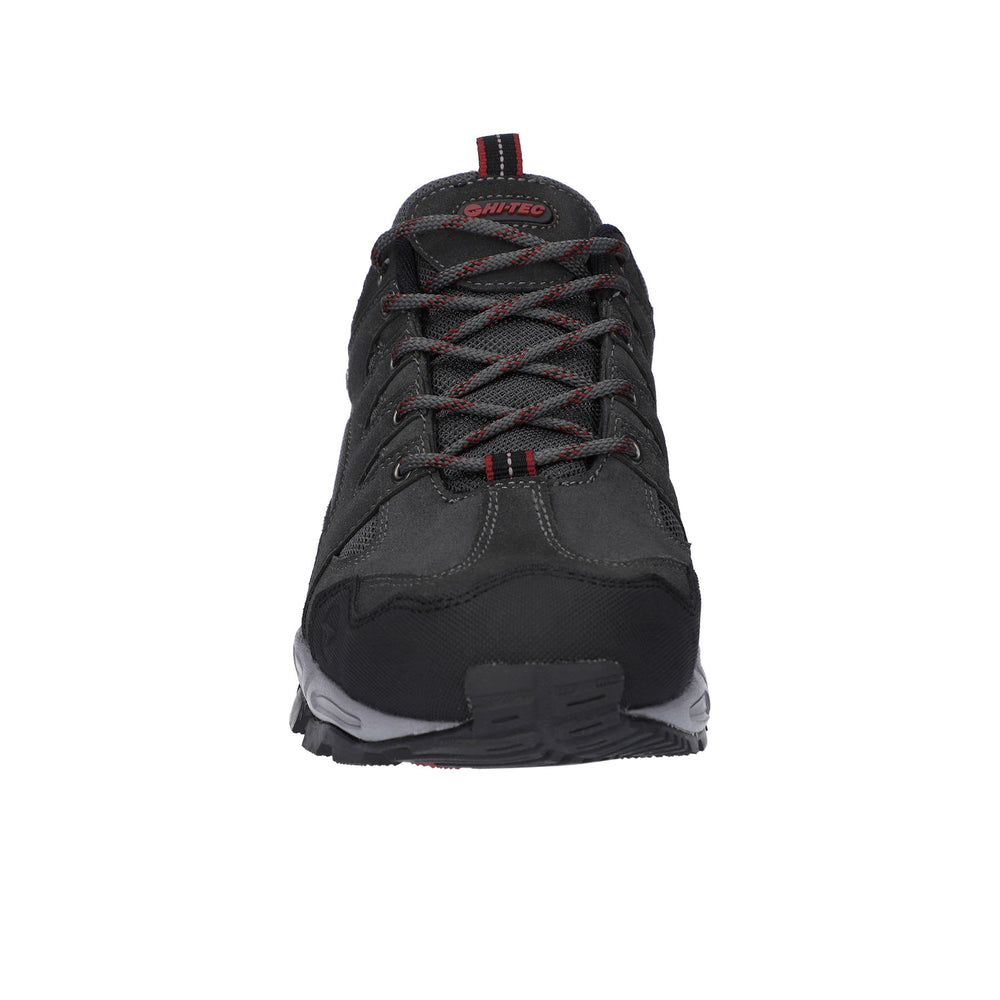 Hi-Tec Men's Auckland Lite Waterproof Walking Shoes #color_graphite-grey-dark-red