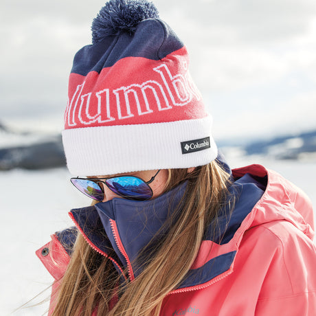 Columbia Polar Powder II Beanie City Grey/Black-Black/Dark Stone/Sunstone-Coll Navy/Mountain Blue/Spice-Moonvista/Daredevil/Pink Agave #- 53 Degrees North 