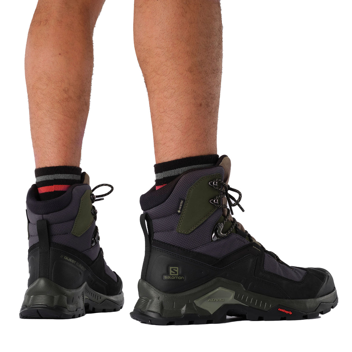 Salomon Men's Quest Element GORE-TEX Hiking Boots Black/Deep Lichen Green/Olive Night / UK 8-Black/Deep Lichen Green/Olive Night / UK 9-Black/Deep Lichen Green/Olive Night / UK 10-Black/Deep Lichen Green/Olive Night / UK 11-Black/Deep Lichen Green/Olive Night / UK 12 #- 53 Degrees North 