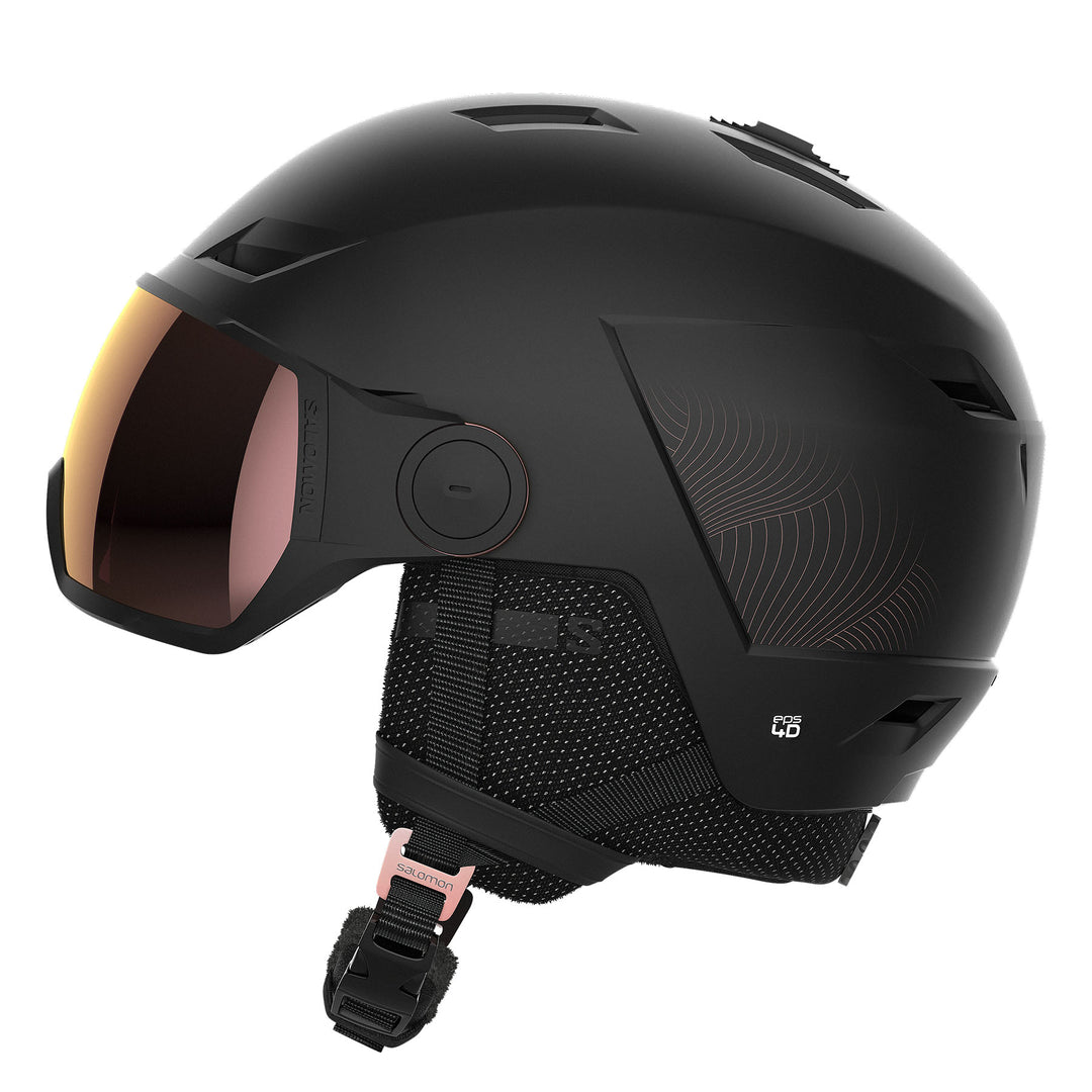 Salomon Women's Icon LT Ski Sigma Visor Helmet #color_black