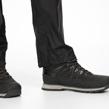 Regatta Men's Pack-It Waterproof Overtrousers Black / Small-Black / Medium-Black / Large-Black / X-Large-Black / XX-Large #- 53 Degrees North 