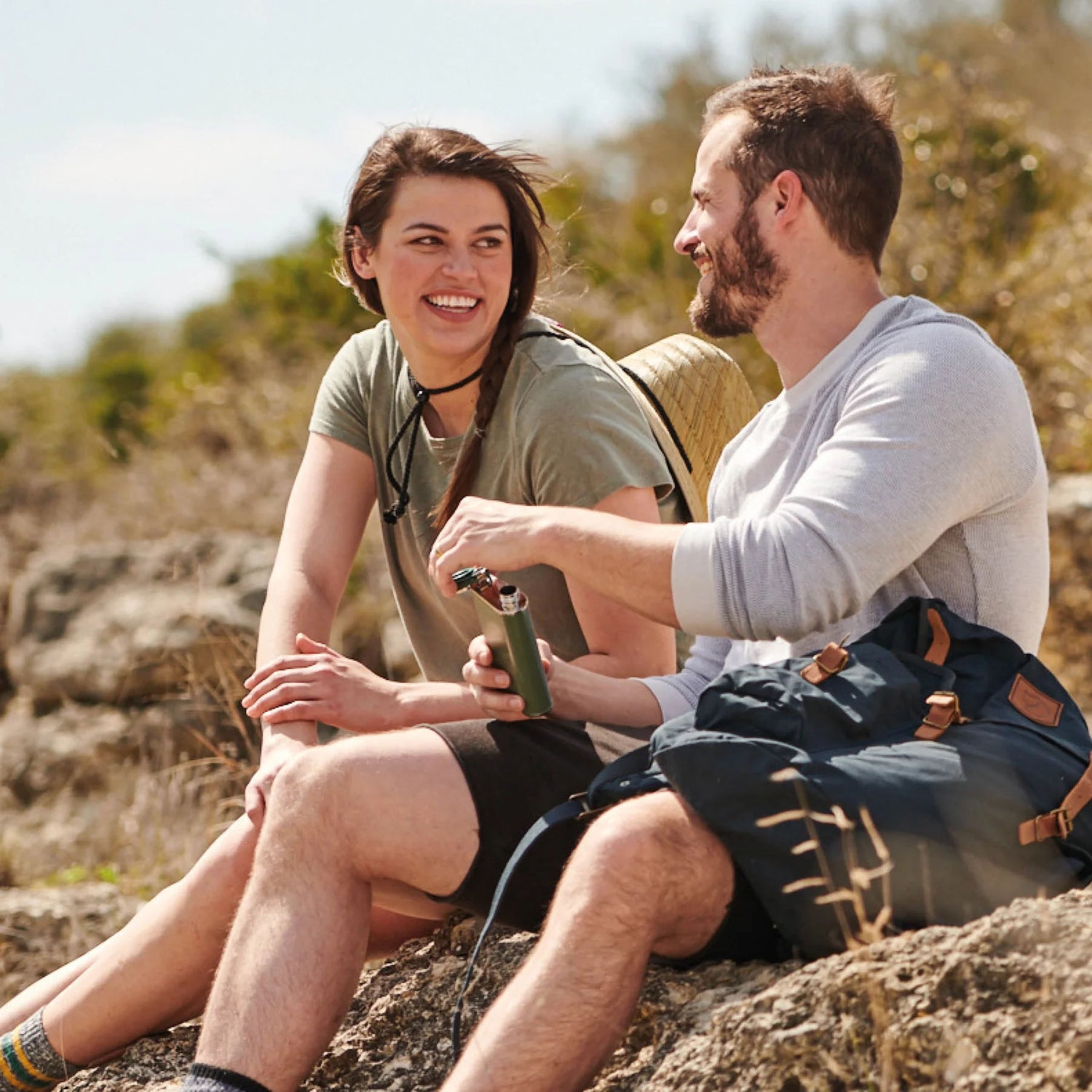 Stanley Classic Easy-Fill Wide Mouth Flask 0.23L Matte Black Pebble-Hammertone Green-Blaze Orange #- 53 Degrees North 