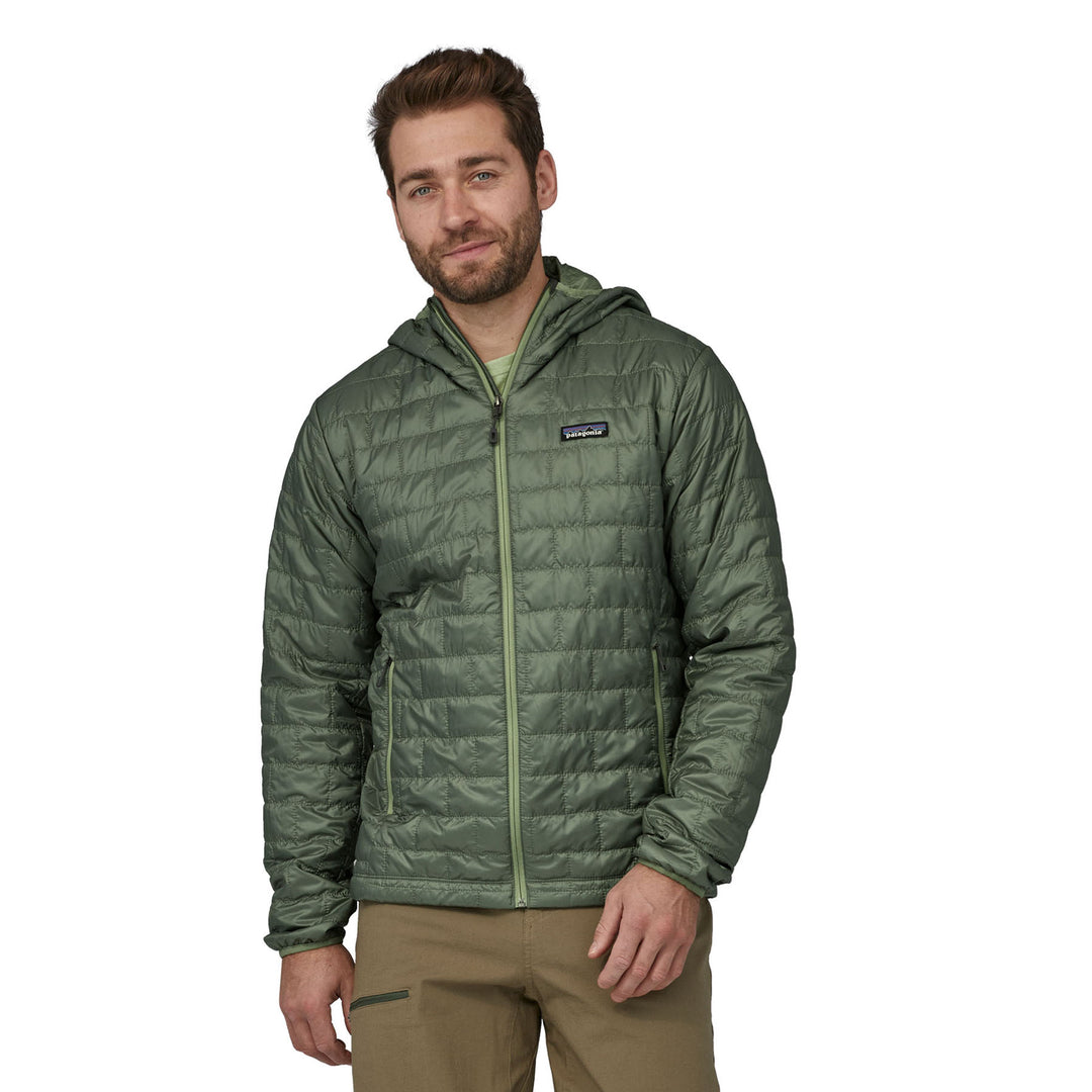 Patagonia Men's Nano Puff Hoody Jacket #color_hemlock-green
