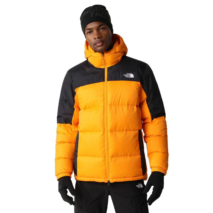 The North Face Men's Diablo Down Hooded Jacket #color_cone-orange-tnf-black