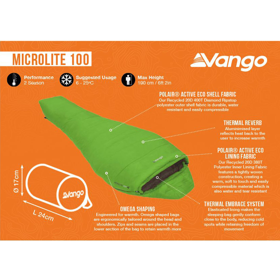 Vango Microlite 100 Sleeping Bag #color_gecko
