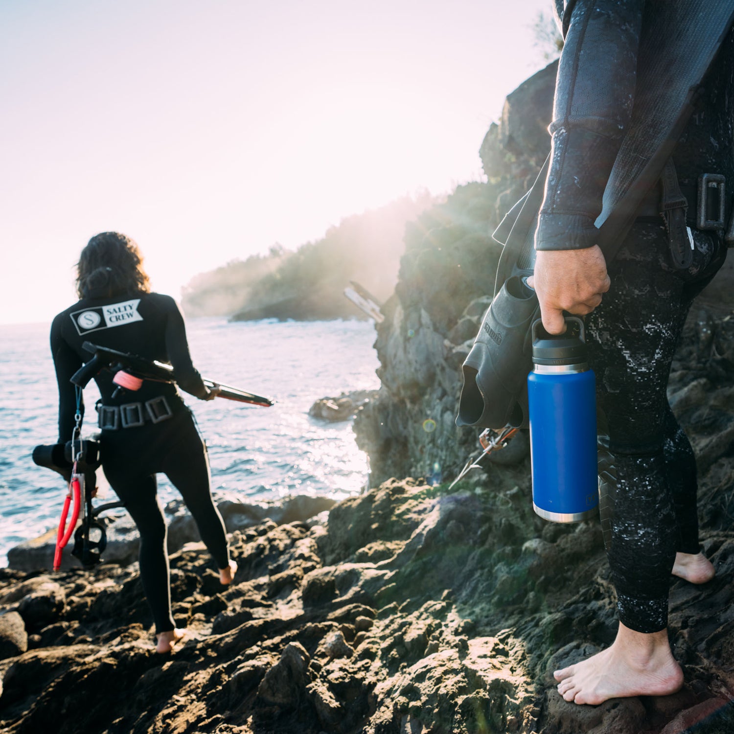 YETI Rambler 46 oz (1.4 L) Bottle with Chug Cap Black Forest Green-Tropical Pink-Rescue Red-Navy #- 53 Degrees North 