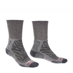 Bridgedale Men's Hike Lightweight Merino Comfort Boot Socks Grey / Medium-Grey / Large #- 53 Degrees North 