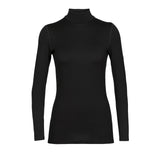 Icebreaker Women's 260 Tech Long Sleeve Turtleneck Top Black / X-Small-Black / Small-Black / Medium-Black / Large-Black / X-Large #- 53 Degrees North 