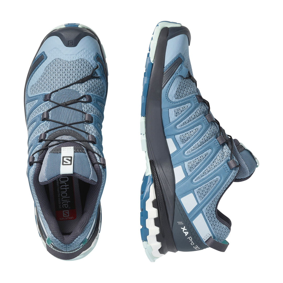 Salomon Women's XA Pro V8 Running Shoes #color_ashley-blue-ebony-opal-blue