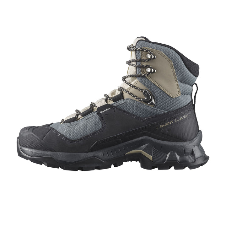 Salomon Women's Quest Element GORE-TEX Hiking Boots #color_ebony-rainy-day-stormy-weather