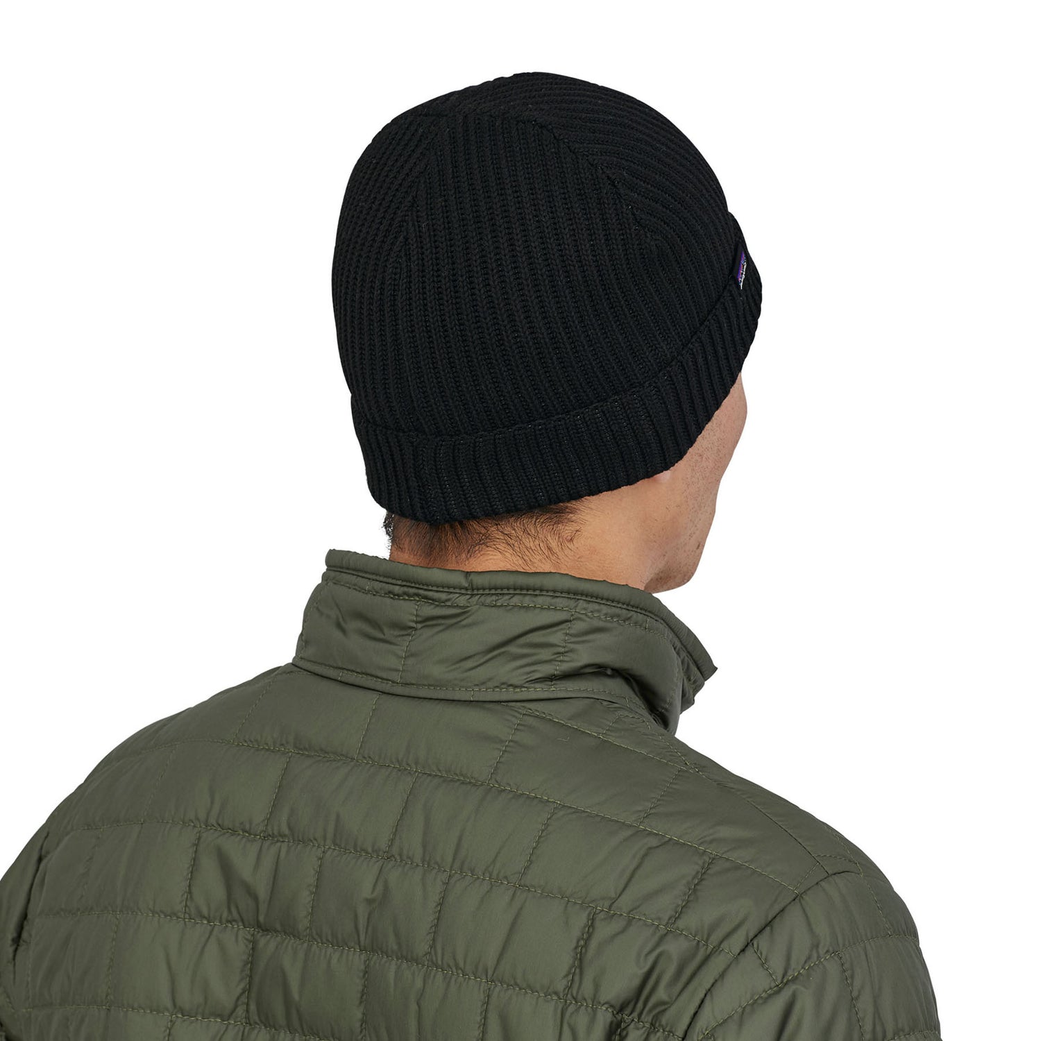 Patagonia Fisherman's Rolled Beanie Contrast Stripe/Black-Contrast Stripe/Brisk Purple-Cascade Green-Black-Navy Blue #- 53 Degrees North 
