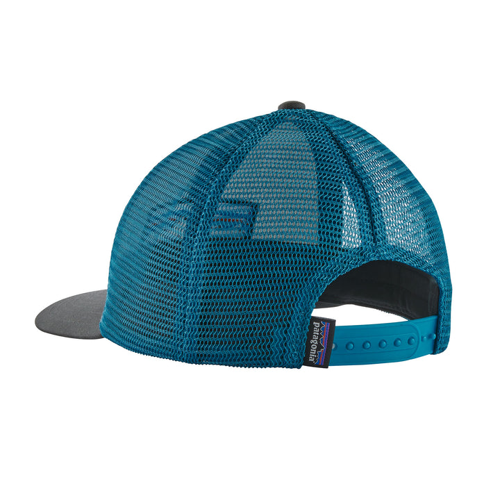 Patagonia P-6 Logo LoPro Trucker Hat #color_white-wavy-blue