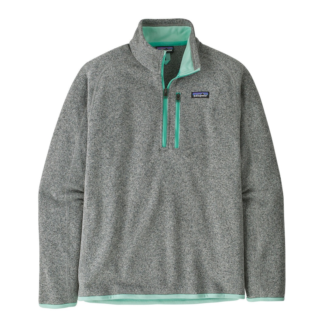 Patagonia Men's Better Sweater 1/4 Zip Pullover #color_stonewash-with-early-teal