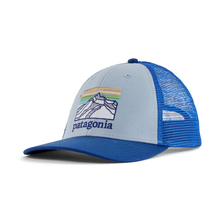 Patagonia P-6 Logo LoPro Trucker Hat #color_steam-blue