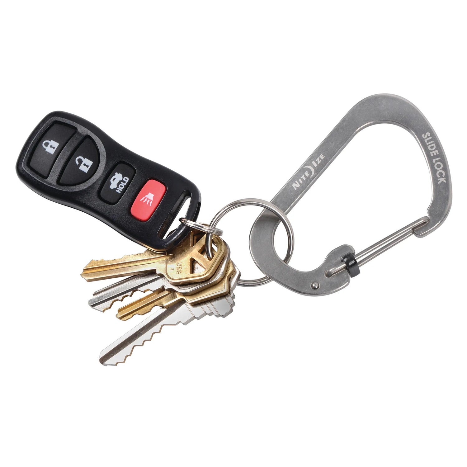 Nite Ize Slidelock Carabiner Stainless Steel / #3-Stainless Steel / #4 #- 53 Degrees North 