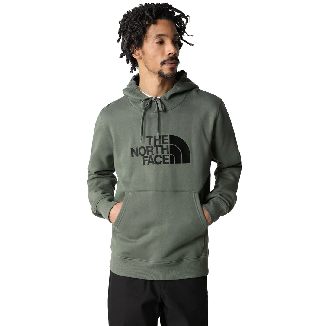 The North Face Men's Drew Peak Pullover Hoodie #color_thyme-tnf-black
