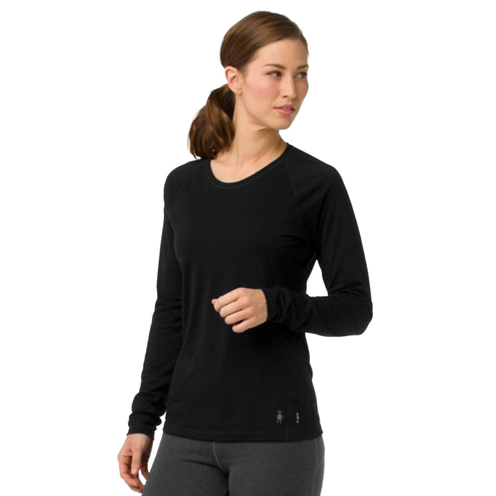 Smartwool Women's Classic All-Season Merino Baselayer Long Sleeve Shirt #color_black