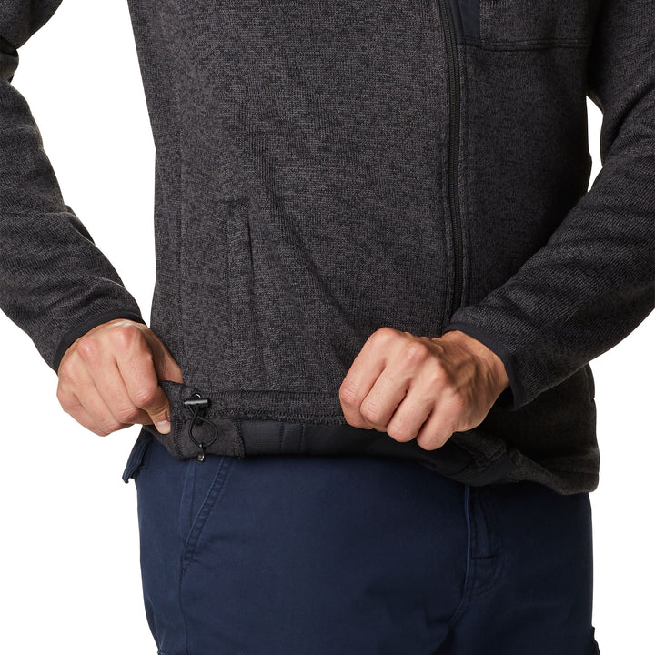 Columbia Men's Sweater Weather Full Zip Fleece Jacket #color_black-heather