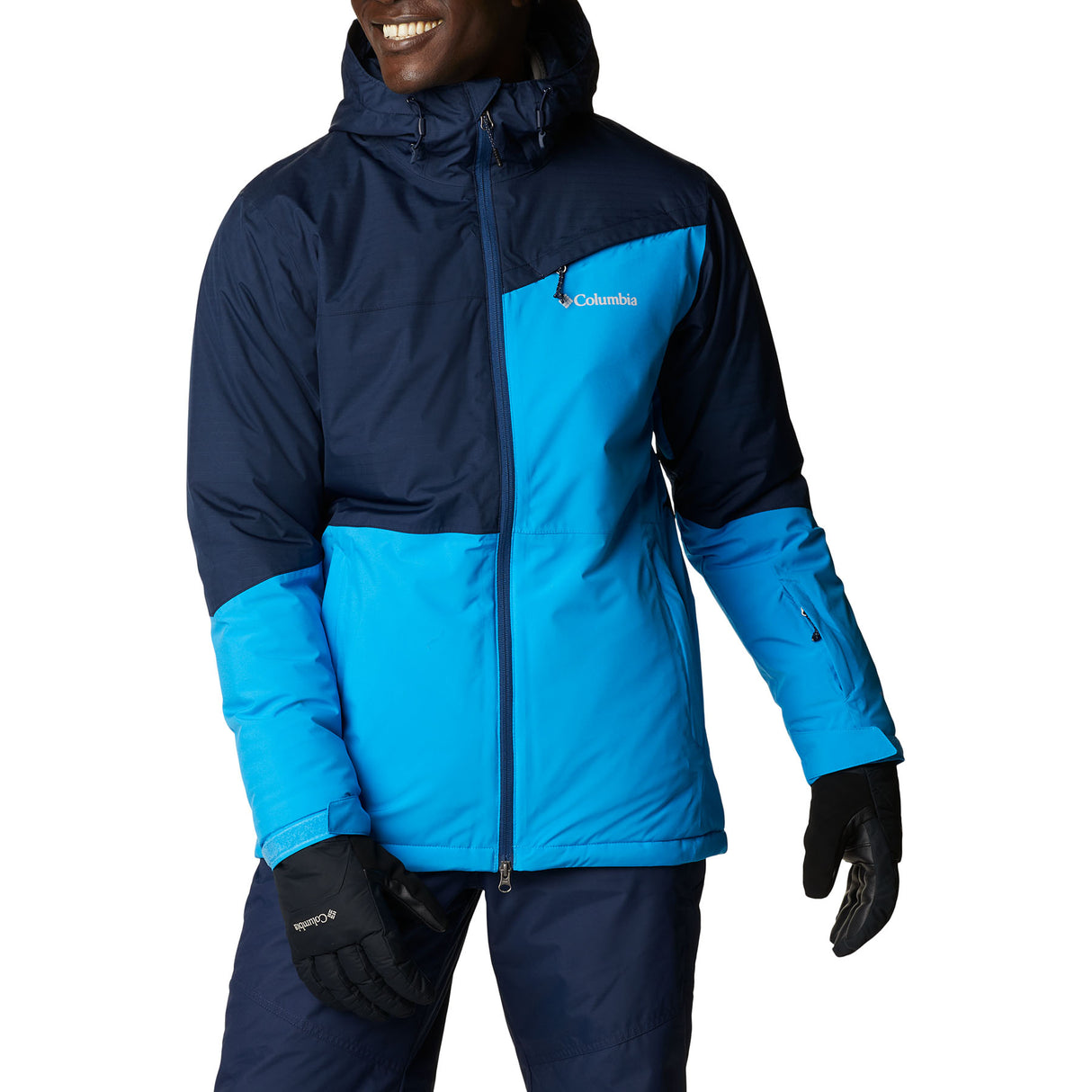 Columbia Men's Iceberg Point Waterproof Ski Jacket Compass Blue/Collegiate Navy / Small-Compass Blue/Collegiate Navy / Medium-Compass Blue/Collegiate Navy / Large-Compass Blue/Collegiate Navy / X-Large-Compass Blue/Collegiate Navy / XX-Large #- 53 Degrees North 