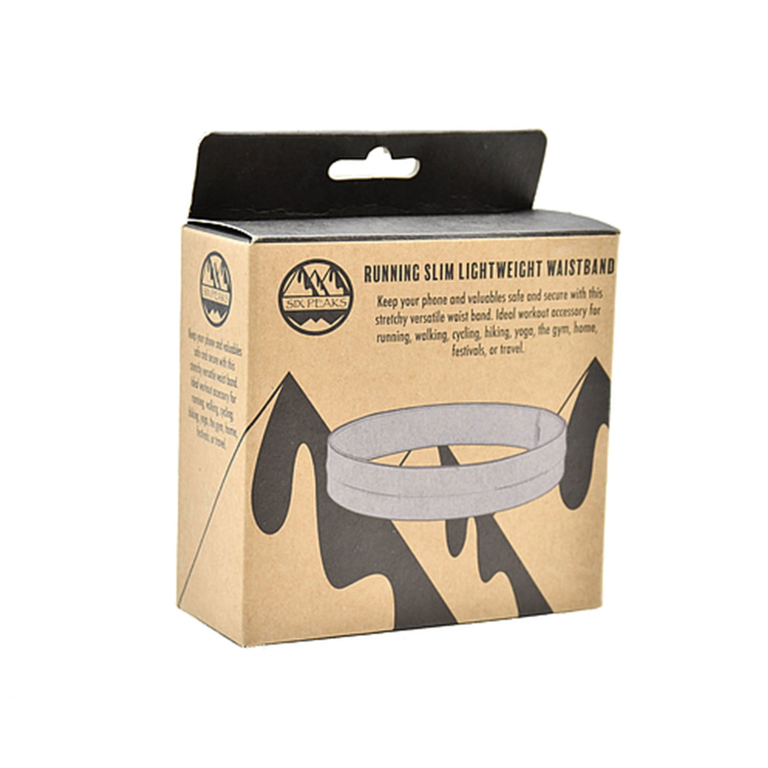 Six Peaks Running Slim Lightweight Waistband Black #- 53 Degrees North 