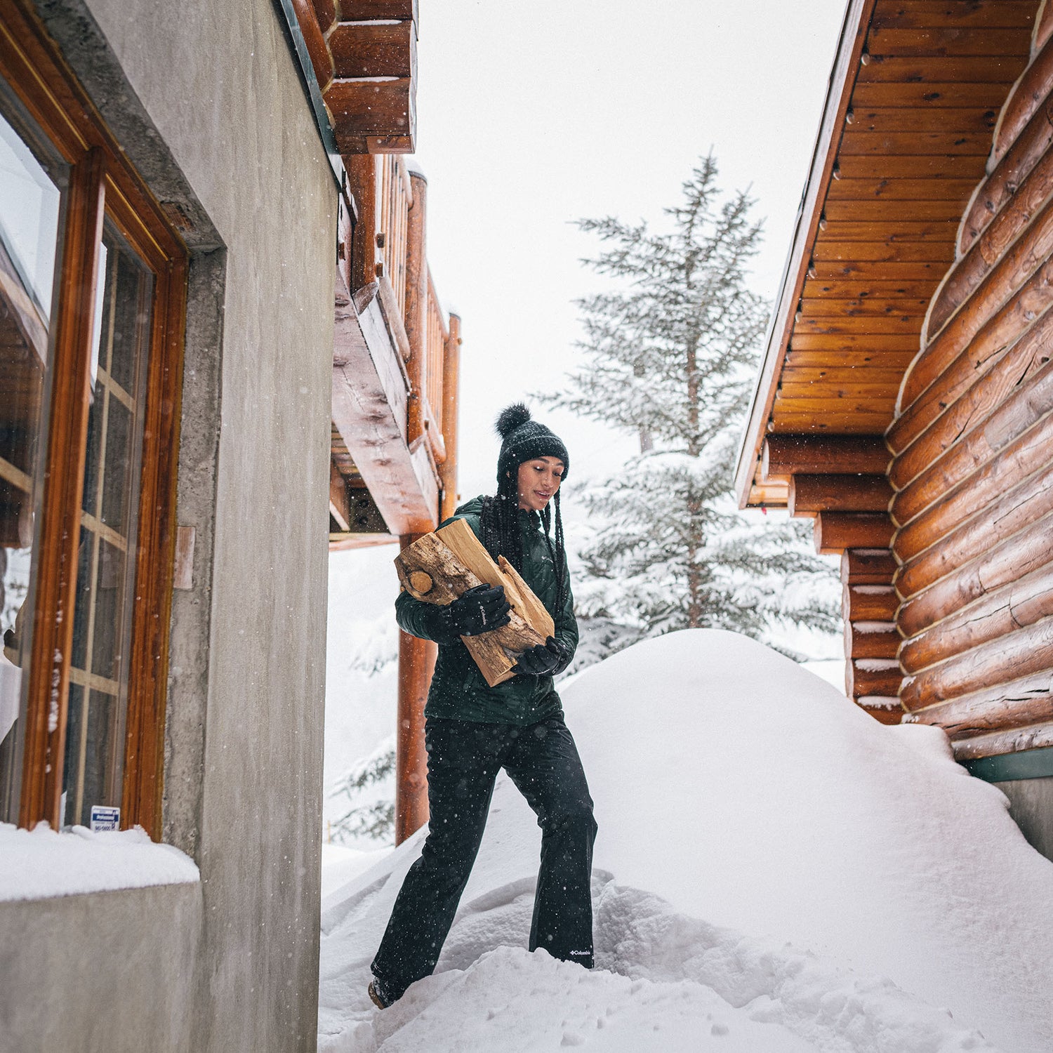 Columbia Winter Blur Pom Pom Beanie Black-Daredevil-Moonvista #- 53 Degrees North 
